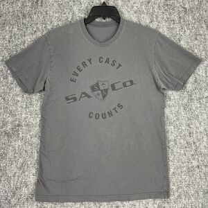 SA Co Shirt Mens Medium Gray‎ Outdoor Fishing Hiking Camping Tee